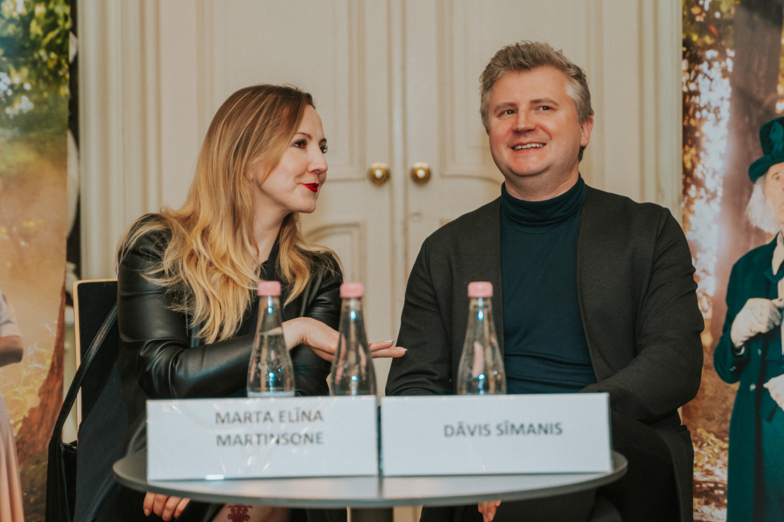 Daudzsēriju filmas "Pansija pilī" preses konference,