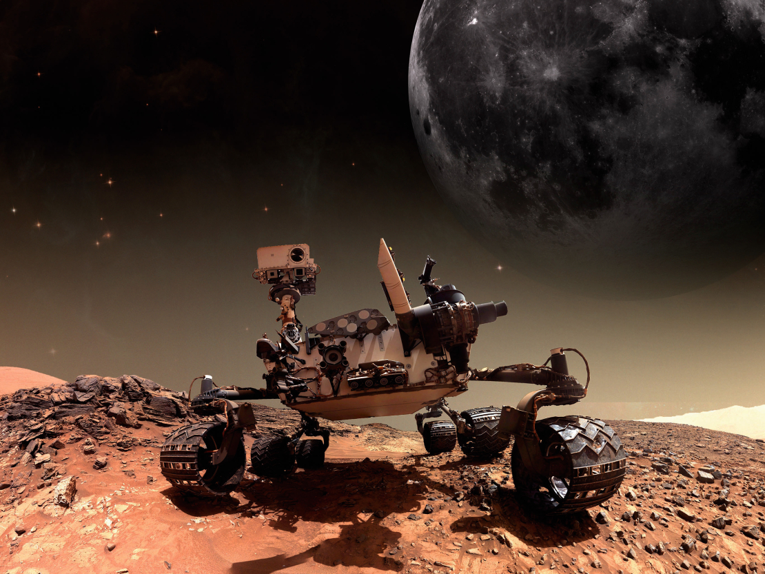 "Curiosity" pēta Marsa virsmu.