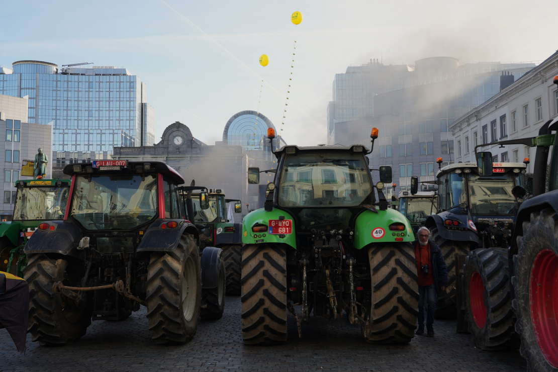 Zemnieku protesti Beļģijā.