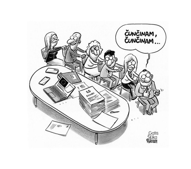 Zīmē Gatis Šļūka. Čunčinām, čunčinām...