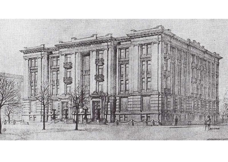 Nama K. Valdemāra ielā 3 sākotnējais projekts.