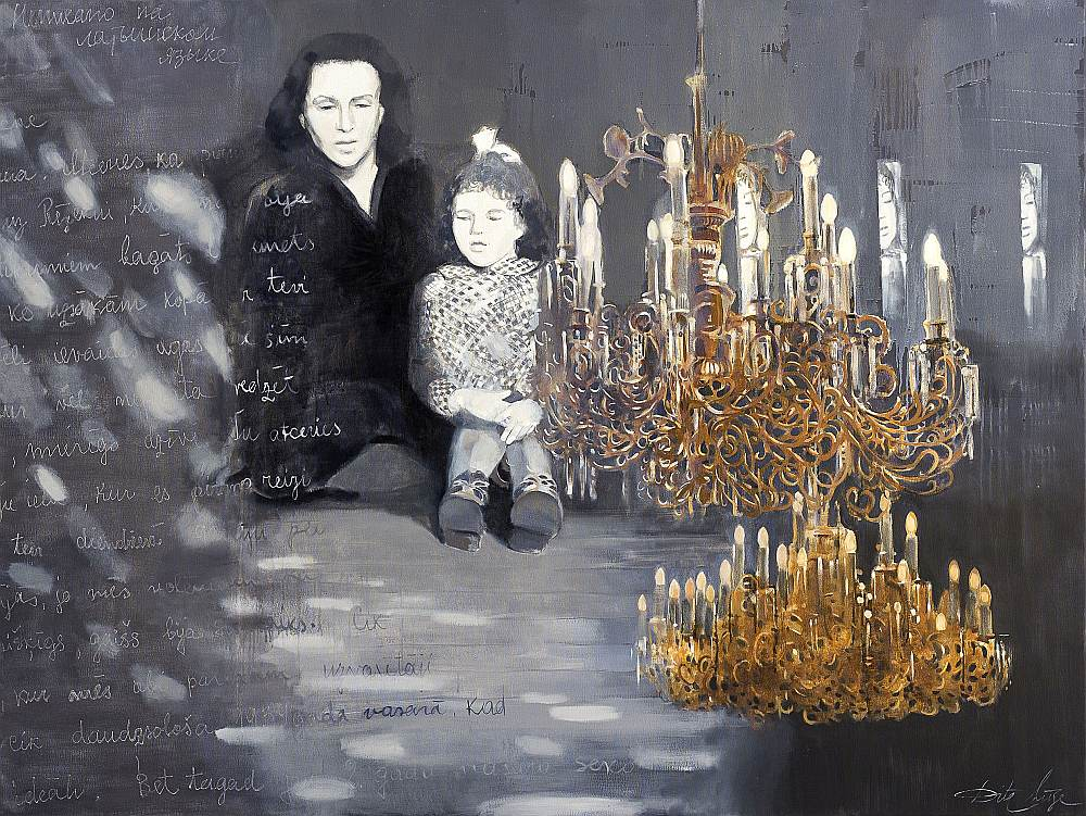 Dita Lūse. "Tēva vēstule". 2021, a., e., 120 x 160 cm.