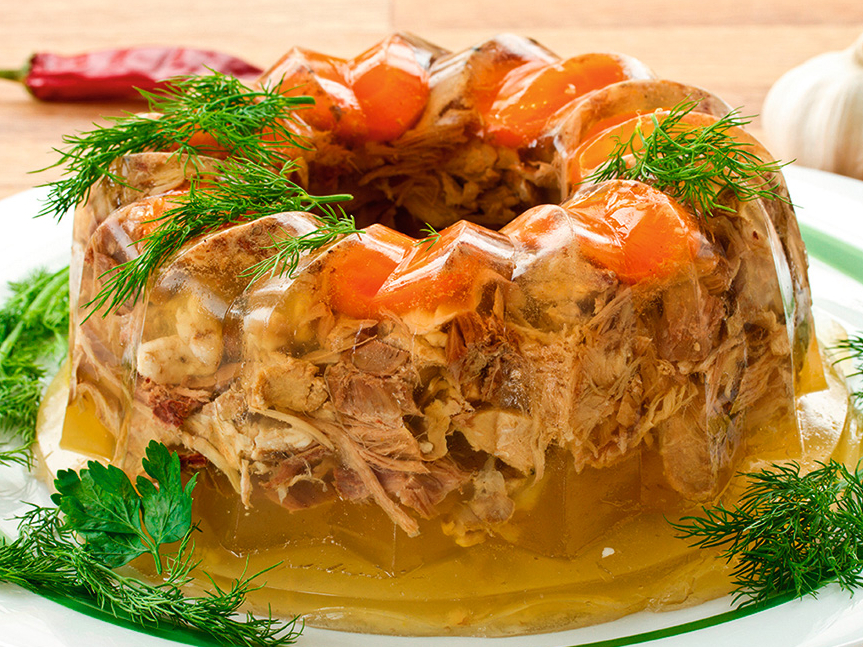 Tradicionālais cūkgaļas galerts.
