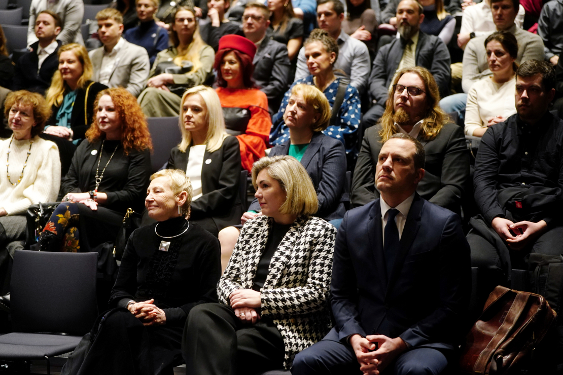 JRT ēku kompleksa atklāšanas pasākums. Skatītāji.