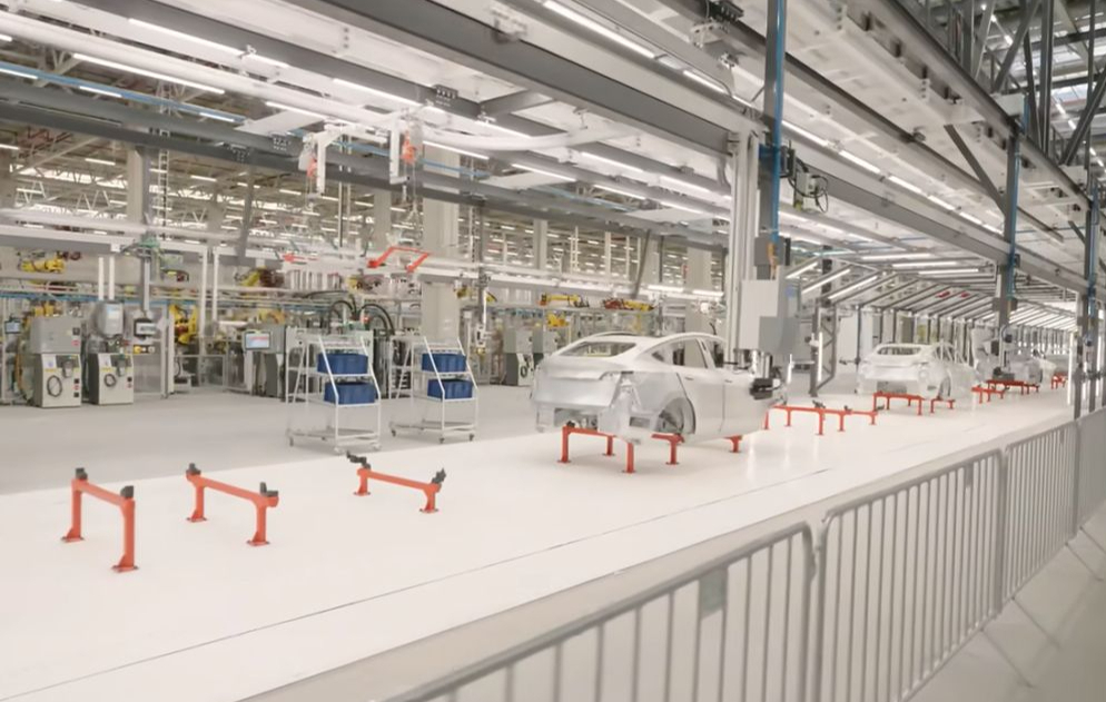 "Tesla" rūpnīca "Gigafactory" Brandenburgas pavalstī Vācijā.