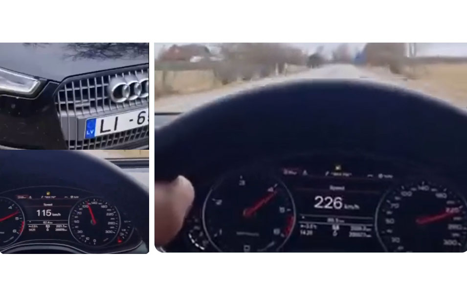Noskaidroti jaunieši, kas joņoja Tīnūžos ar 240 km/h.
