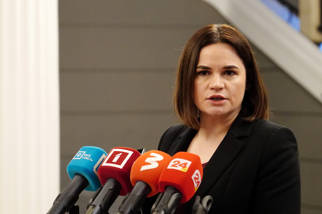 Baltkrievijas demokrātiskās kustības līdere Svjatlana Cihanouska.