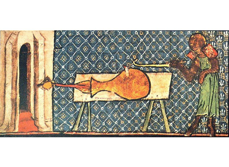 Pirmais lielgabala attēlojums no 1326. gada.