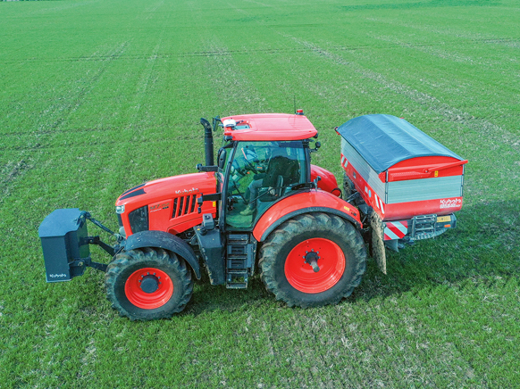 'Kubota DSX-W Geospread iDC' izkliedētājs.