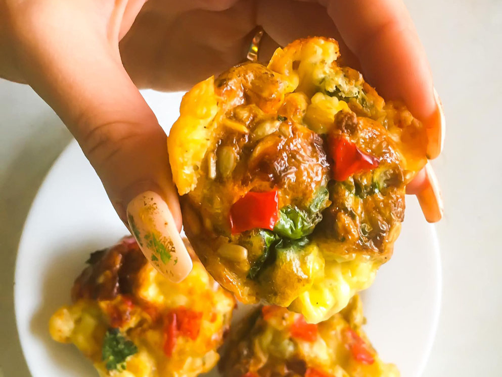 Omletes mafini.