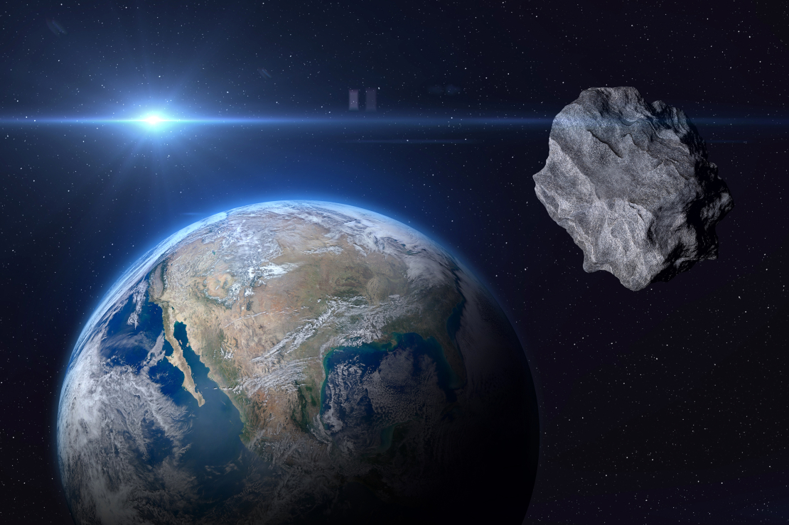 Zeme un asteroīds. Ilustratīvs attēls.