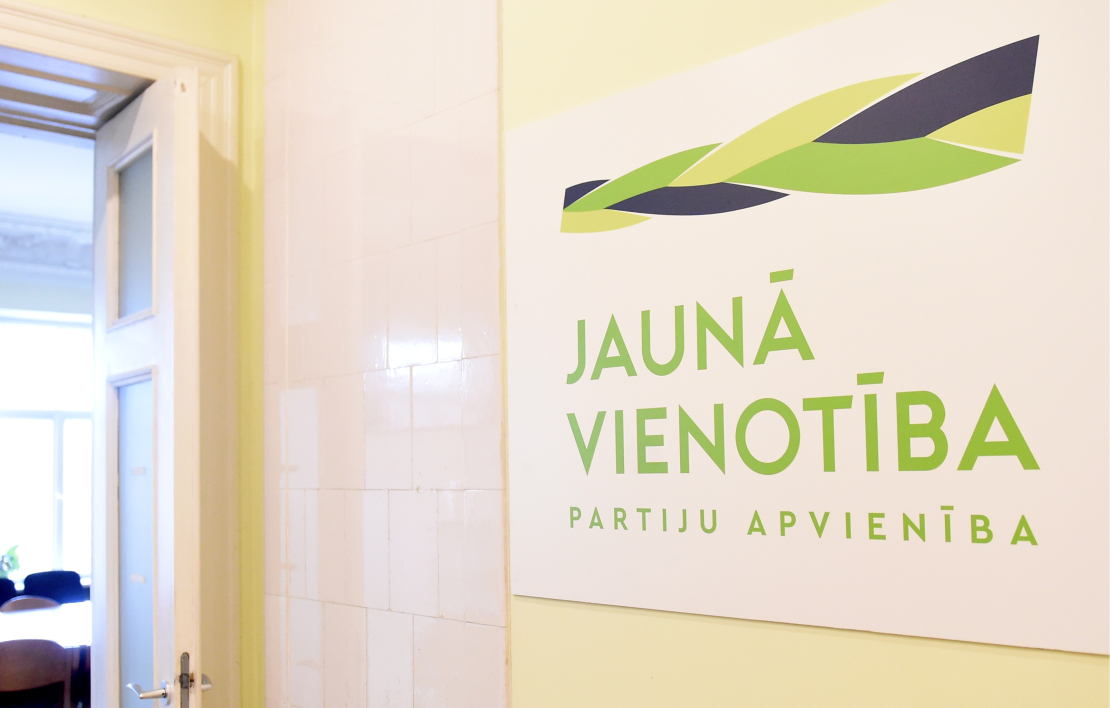 Partijas "Jaunā vienotība" biroja telpas.