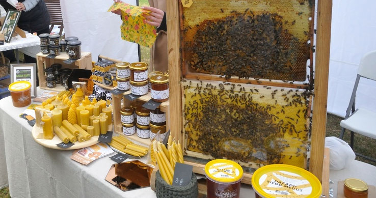 Biškopības produkti.