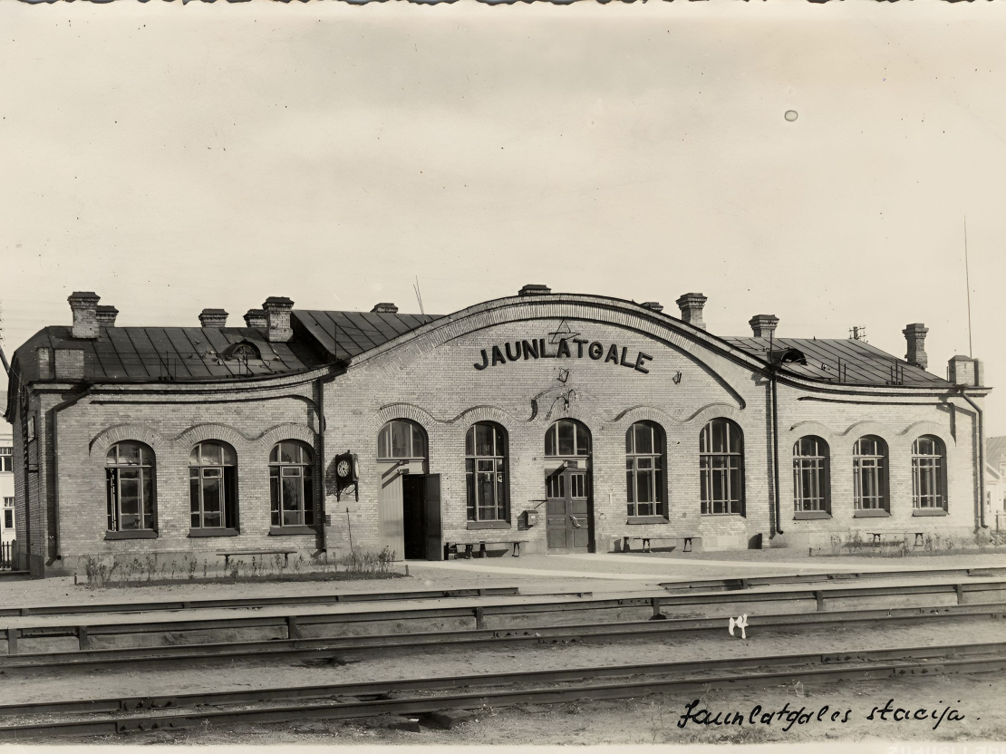 Jaunlatgales (vēlāk — Abrenes, Pitalovas) dzelzceļa stacija 1937. gadā.