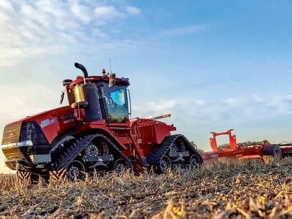 Precīzās tehnologijas 'Soil Command' 'Case IH' agregātā.