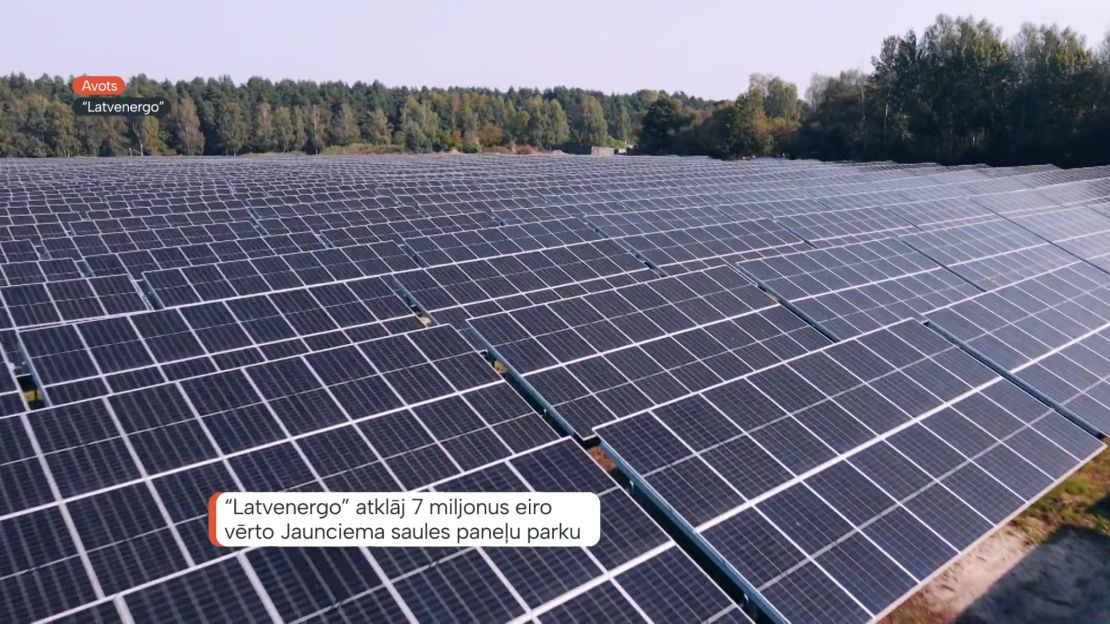 Pierīgā, Jaunciemā, atklāta “Latvenergo” saules elektrostacija.