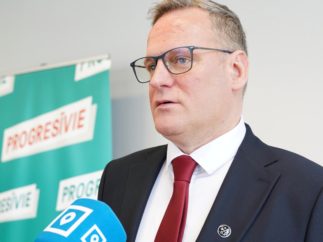 Partijas "Progresīvie" pārstāvis, Rīgas mēra amata kandidāts Viesturs Kleinbergs.