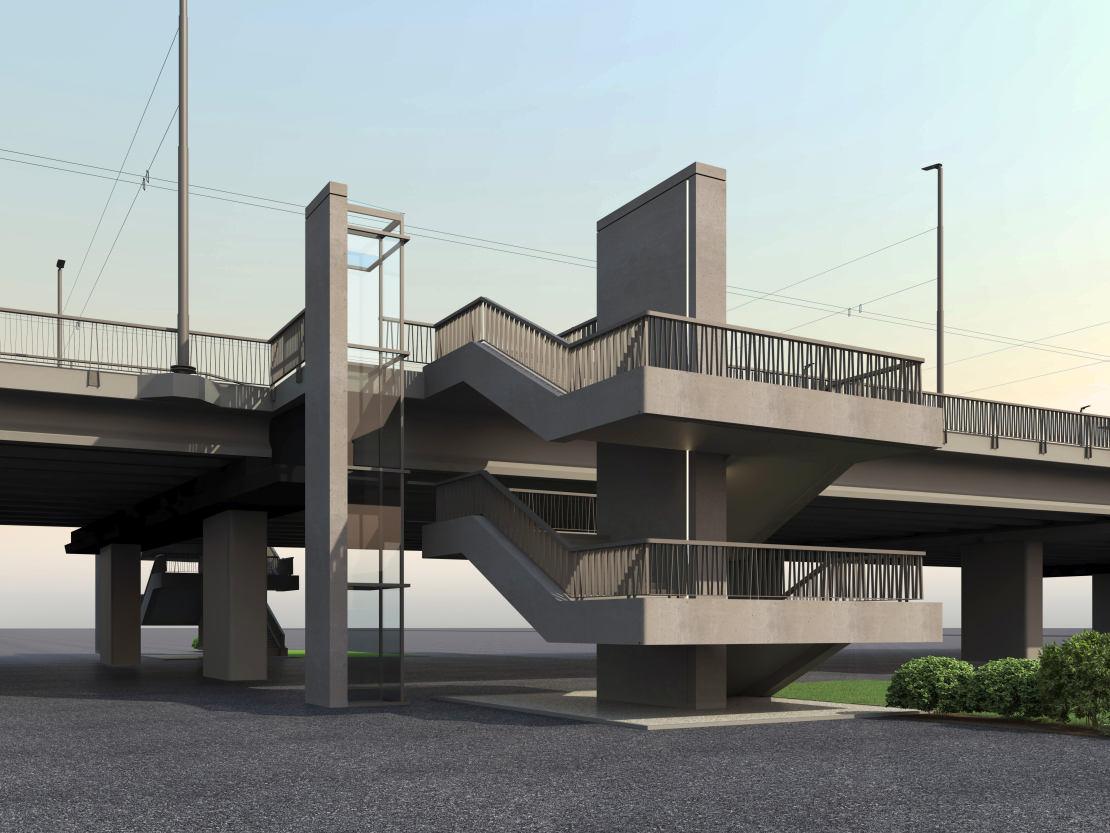 Jorģa Zemitāna tiltu plānots pārbūvēt līdz 2026. gada rudenim. Vizualizācija. 