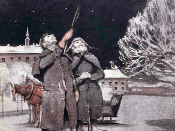 I. Zeberiņa zīmējums 1935. gada janvāra žurnālam "Atpūta".