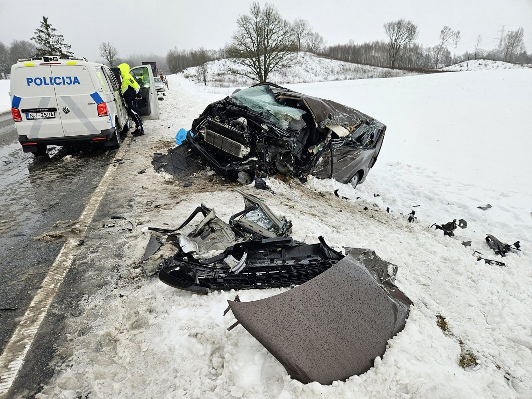 Avārijā 10. janvārī cietušais auto.
