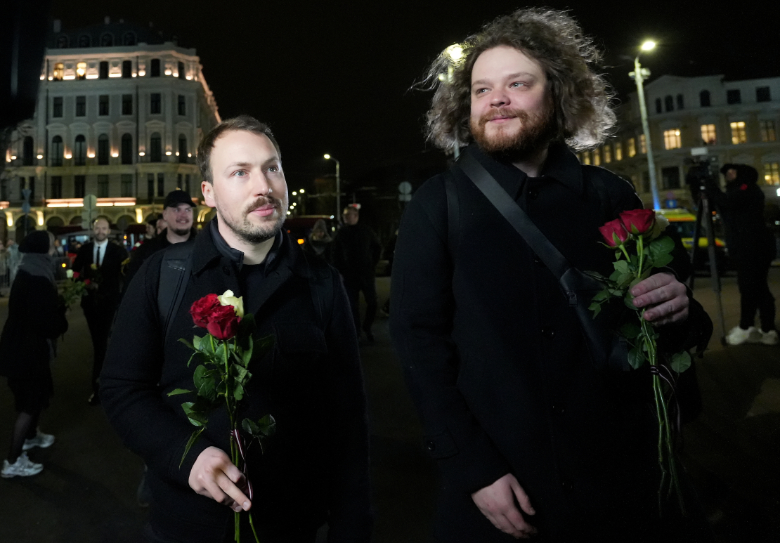 Animācijas filmas "Straume" komandas sagaidīšanas pasākums pie Brīvības pieminekļa.