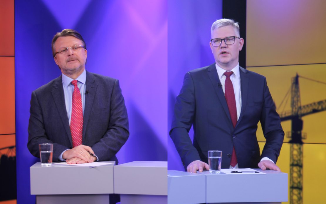 Šlesers un Ķirsis nokaitētās TV debatēs apmainās ar asumiem un apvainojumiem.