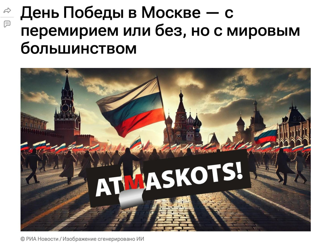 Vai būs pamiers vai ne – tas neesot svarīgi, galvenais, lai Maskavā 9. maijā ierodas pēc iespējas vairāk ārvalstu pārstāvju, tāda ir "RIA Novosti" raksta nostādne.