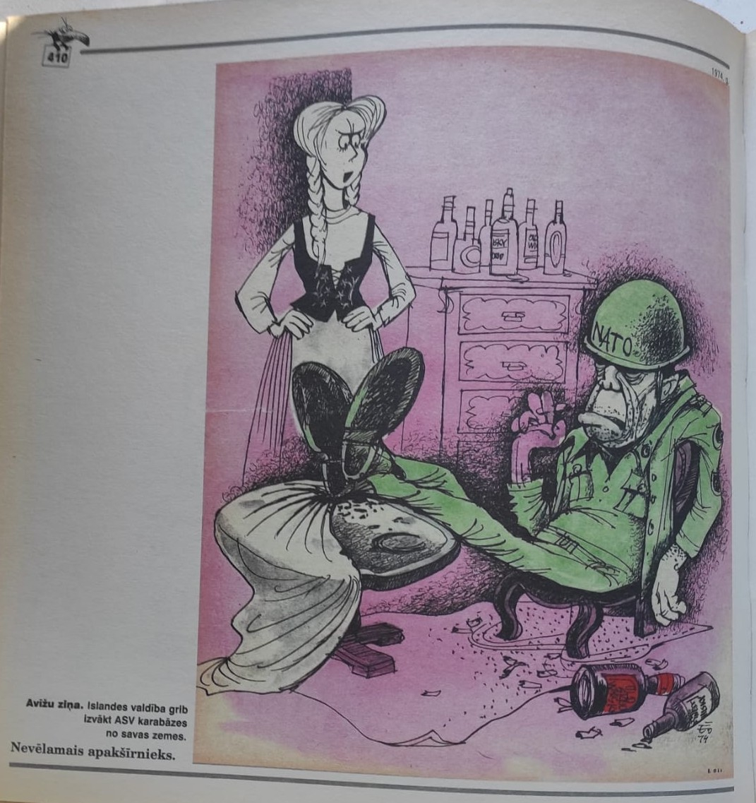 Ērika Oša karikatūra.
