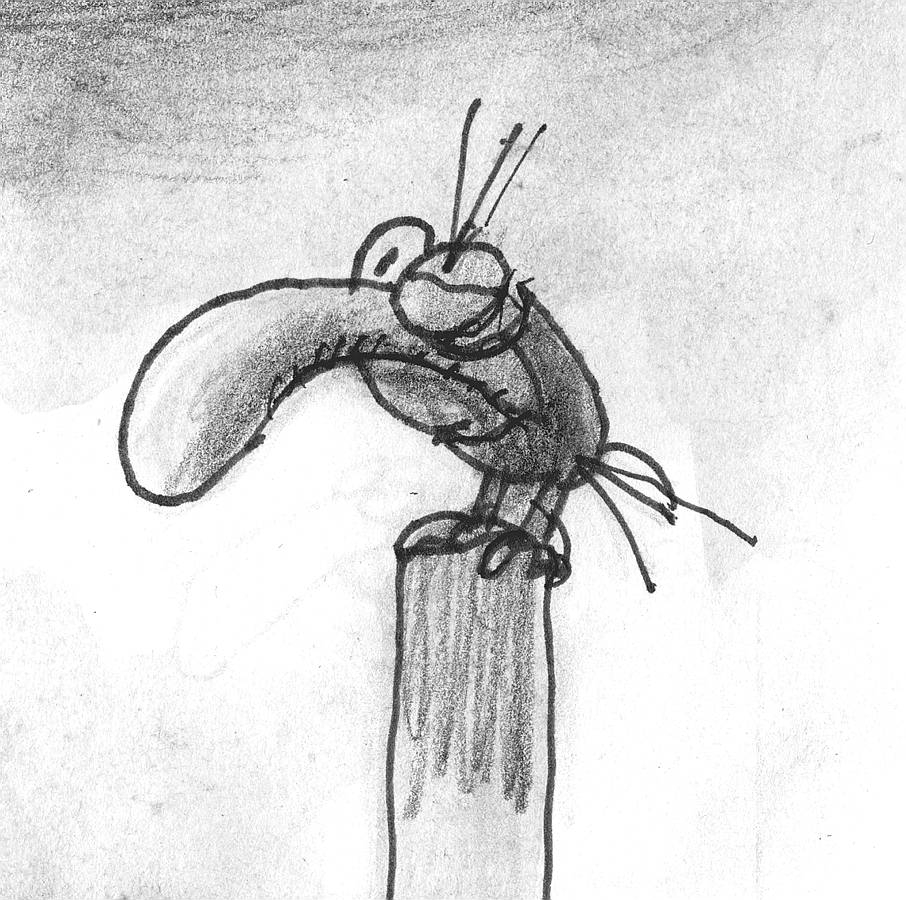 Ērika Oša karikatūra. Ērika Oša karikatūru firmas zīme ir melna vārniņa, to viņš izmantoja kā kompozīcijas elementu.