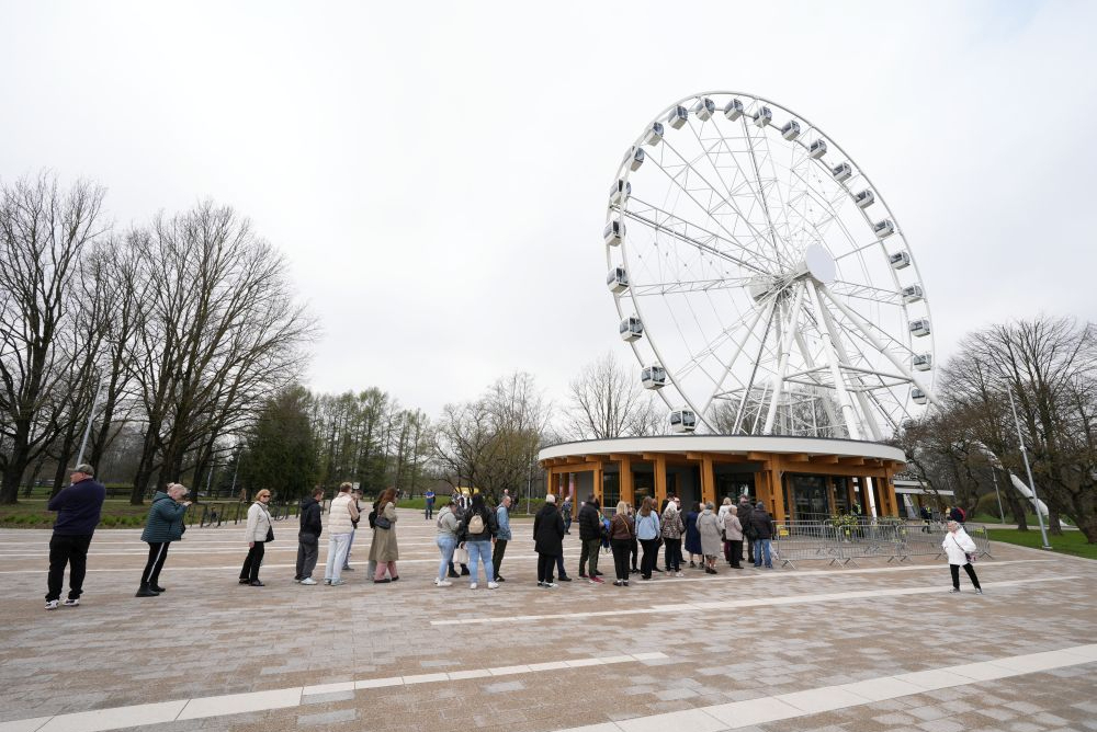 Rīgas panorāmas rata "Riga Rise" atklāšanas pasākums.