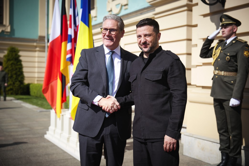 Kīrs Stārmers un V Zelenskis.