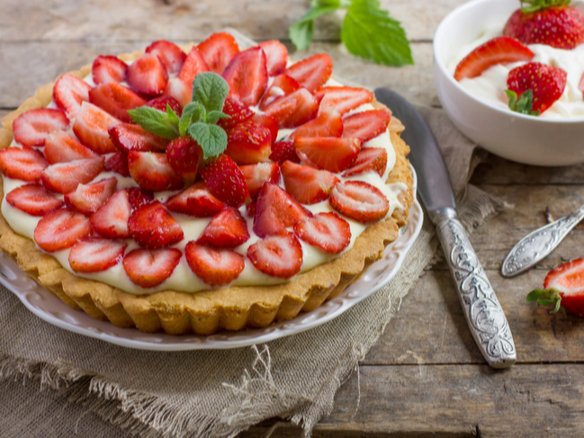 Zemeņu tarte.