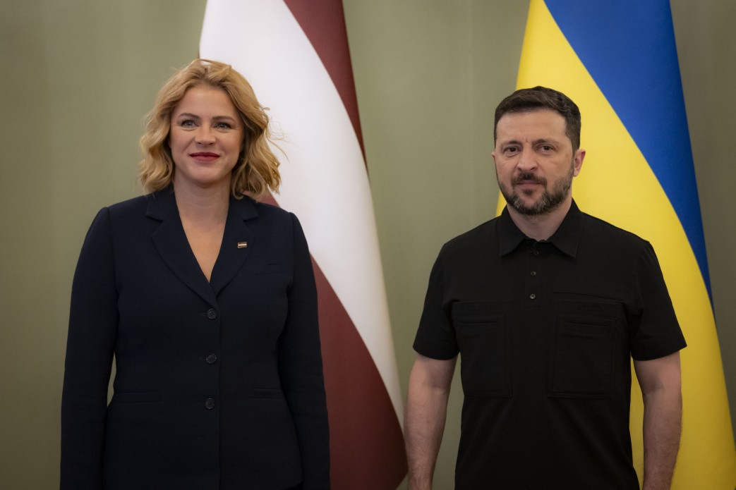 Volodimirs Zelenskis un Evika Siliņa.