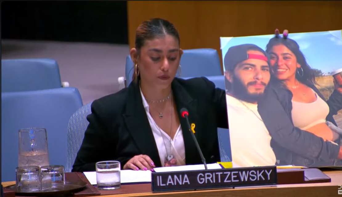 Bijusī Izraēlas ķīlniece Gazā, Ilana Gricevska (Ilana Gritzewsky), trešdien emocionāli uzrunāja ANO Drošības padomi.