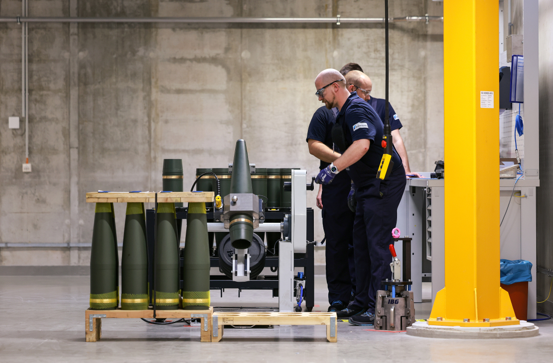"Rheinmetall" darbinieki.