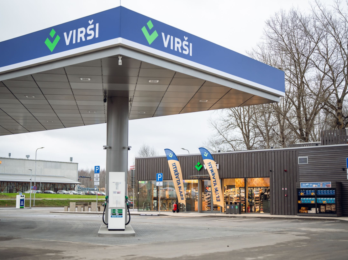 Jaunā "Virši-A" degvielas uzpildes stacija.
