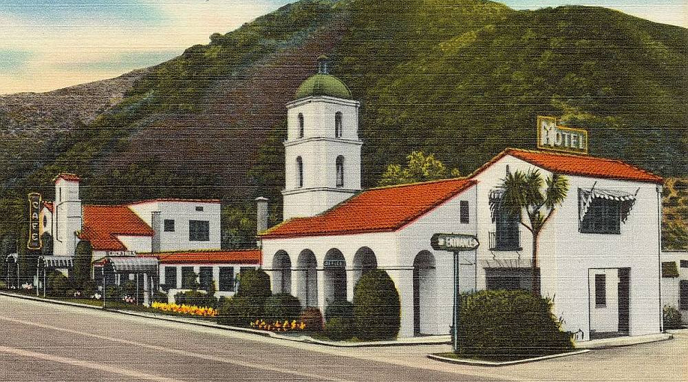 Pirmais Kalifornijas motelis 1940. gadā.