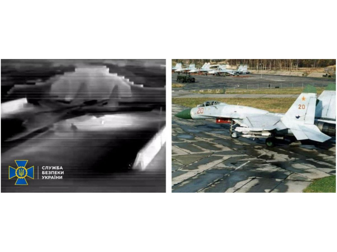 Ukrainas Drošības dienesta (SBU) Speciālo operāciju centra "Alfa" tāldarbības droni iznīcinājuši divas Krievijas kara lidmašīnas Su-27 Belbekas lidlaukā okupētajā Krimas pussalā, ziņo SBU preses dienests.
