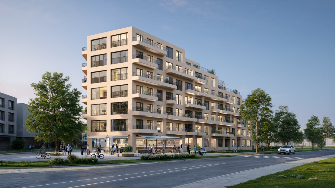 Vienības gatves apkaimē jauns daudzdzīvokļu nama projekts.