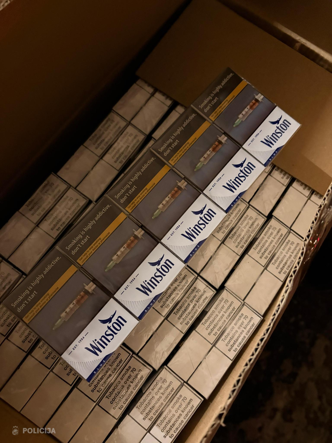 Atsavina pusotru miljonu nelegālo cigarešu.