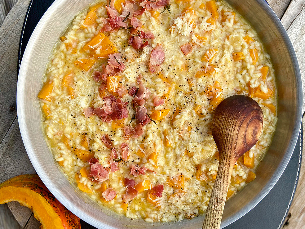 Ķirbju risoto.