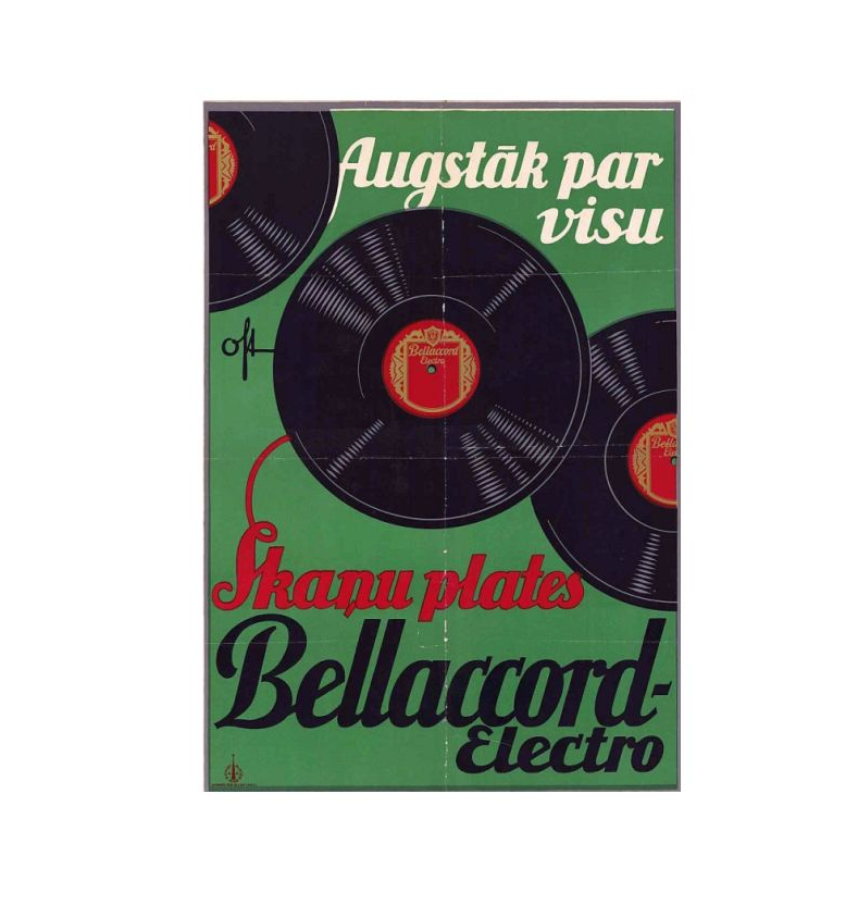 "Bellacord" 20. gs. 30. gadu plakāts.