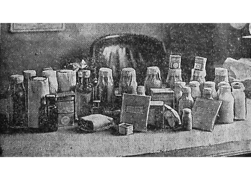 Policijas operācijā 1934. gadā Rīgā konfiscētās narkotikas.