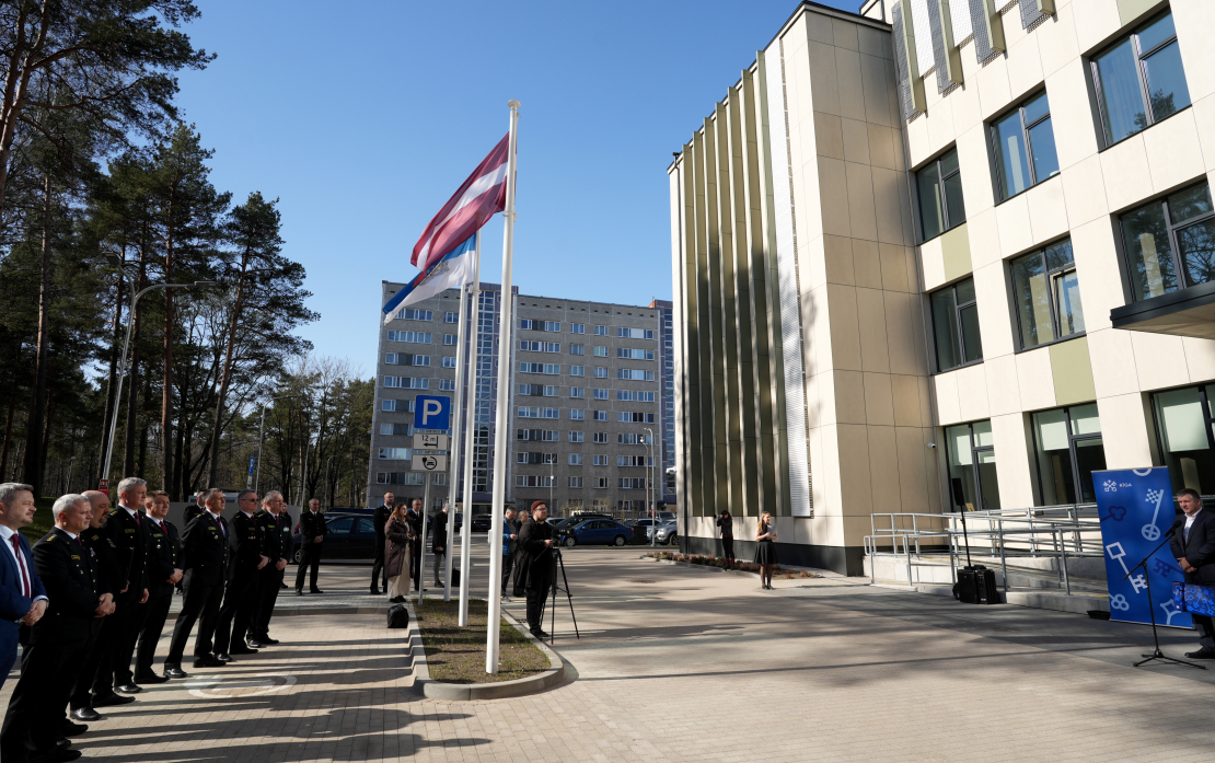 Jaunatklātais Rīgas pašvaldības policijas Vienotās vadības un videonovērošanas centrs.