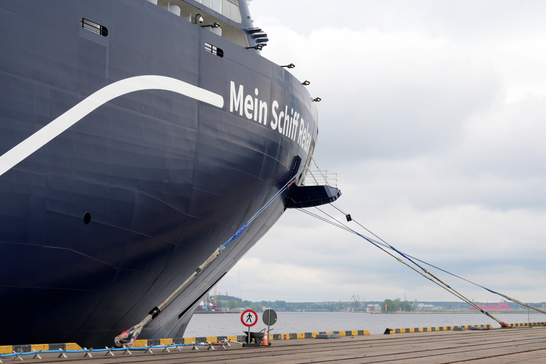 Vācijas kruīzu kompānijas "TUI Cruises" kuģis "Mein Schiff Relax", kurš pirmo reizi ieradies Rīgas ostā.