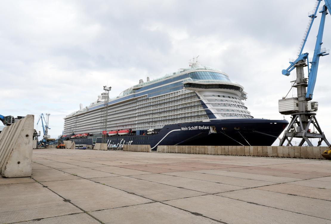 Vācijas kruīzu kompānijas "TUI Cruises" kuģis "Mein Schiff Relax", kurš pirmo reizi ieradies Rīgas ostā.