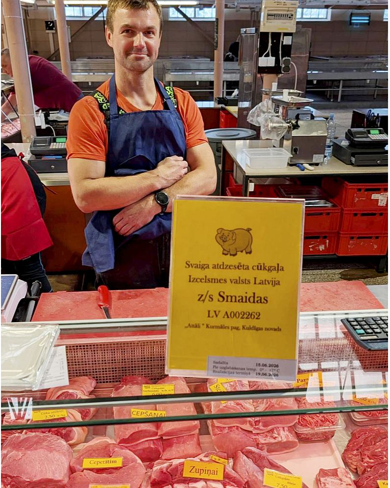 Zemnieku saimniecības "Smaidas" produkcija arī nopērkama Centrāltirgū.