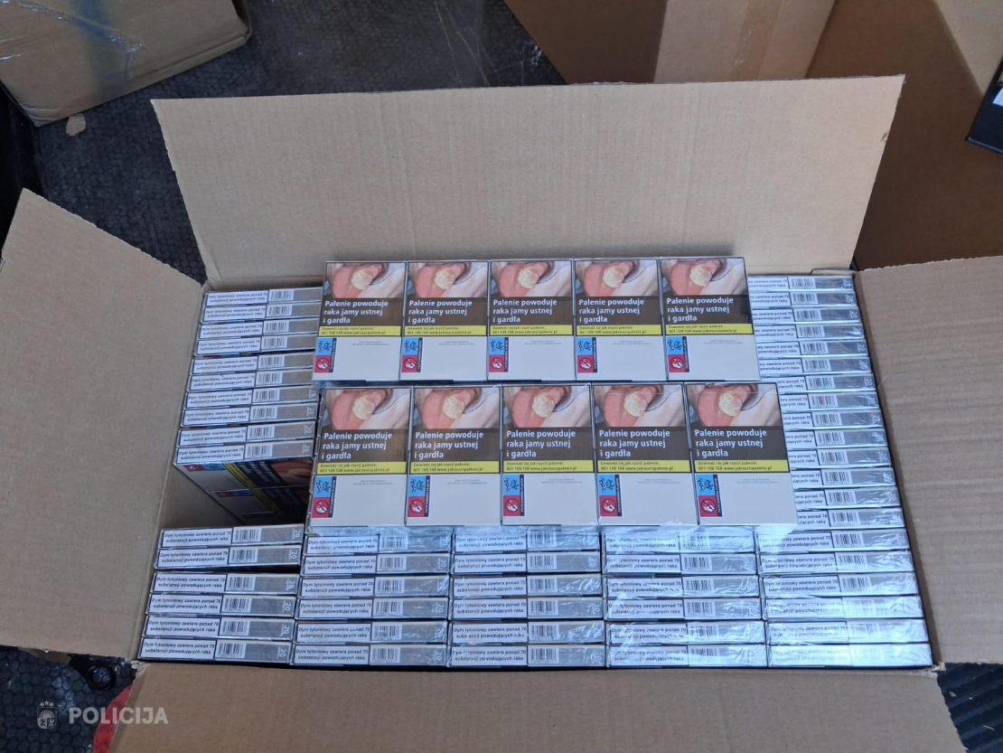 Valsts policijas Mārupes novadā atsavinātās nelegālās cigaretes.