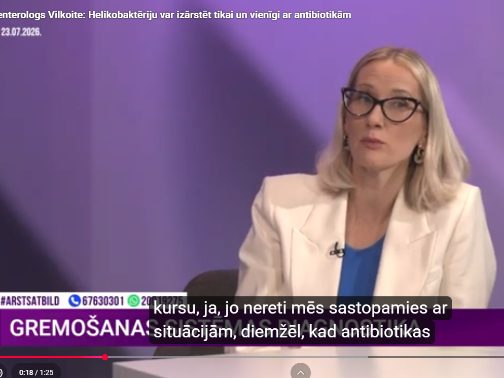 Vēdera klīnikas vadītāja, gastroenteroloģe, endoskopiste Ilona Vilkoite.