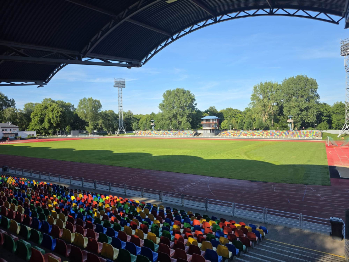 Liepājas stadiona "Daugava" futbola laukums.